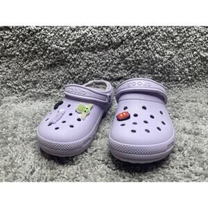 Crocs Classic Clog Purple Womens Size 7 Lined Shoes Preowned